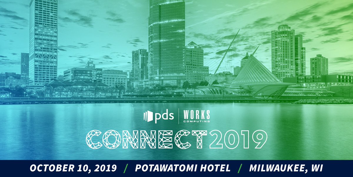 PDSIT's tweet photo. SAVE THE DATE 10.10.2019 for PDS CONNECT 
PDS Connect is a technology conference filled with world-class networking, education sessions, workshops, keynotes and technology experiences.
https://t.co/LwTKJaBY7f
#pdsconnect #conference #milwaukee https://t.co/px4bgulQQl