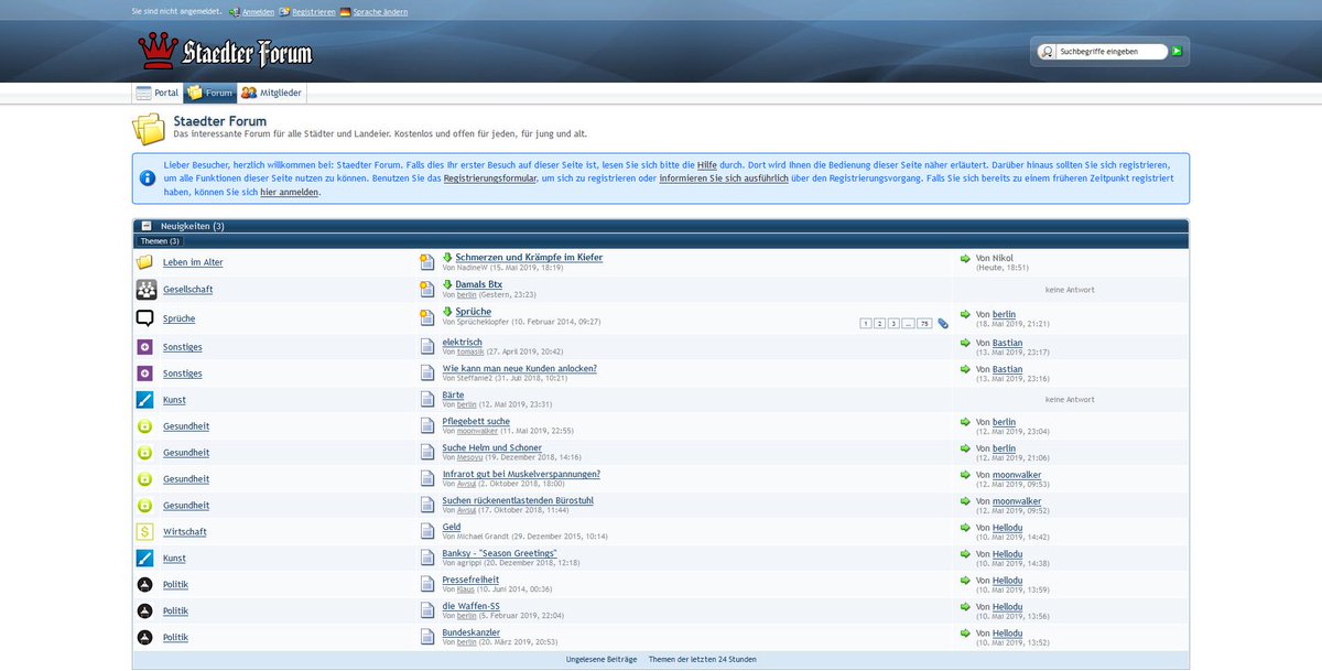 Also hat man irgendwelche Fragen zB. über den Bundeskanzler, kann man  sich dort hinwenden. Zusätzlich haben sie einen Forumteil, der sich um  Sprüche handelt, was das Forum sehr vielseitig erscheinen lässt...  suntweb.com/webkatalog.php…