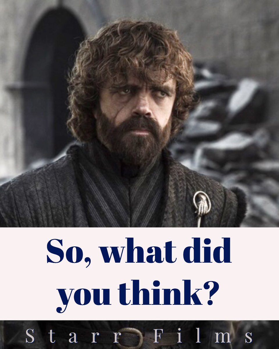 StarrFilms's tweet image. So what did you think of the @GameOfThrones finale?? #GameOfThornes #SansaStark #MondayMorning #GOTSeasonFinale @peterdinklagefa @DinklageOnline