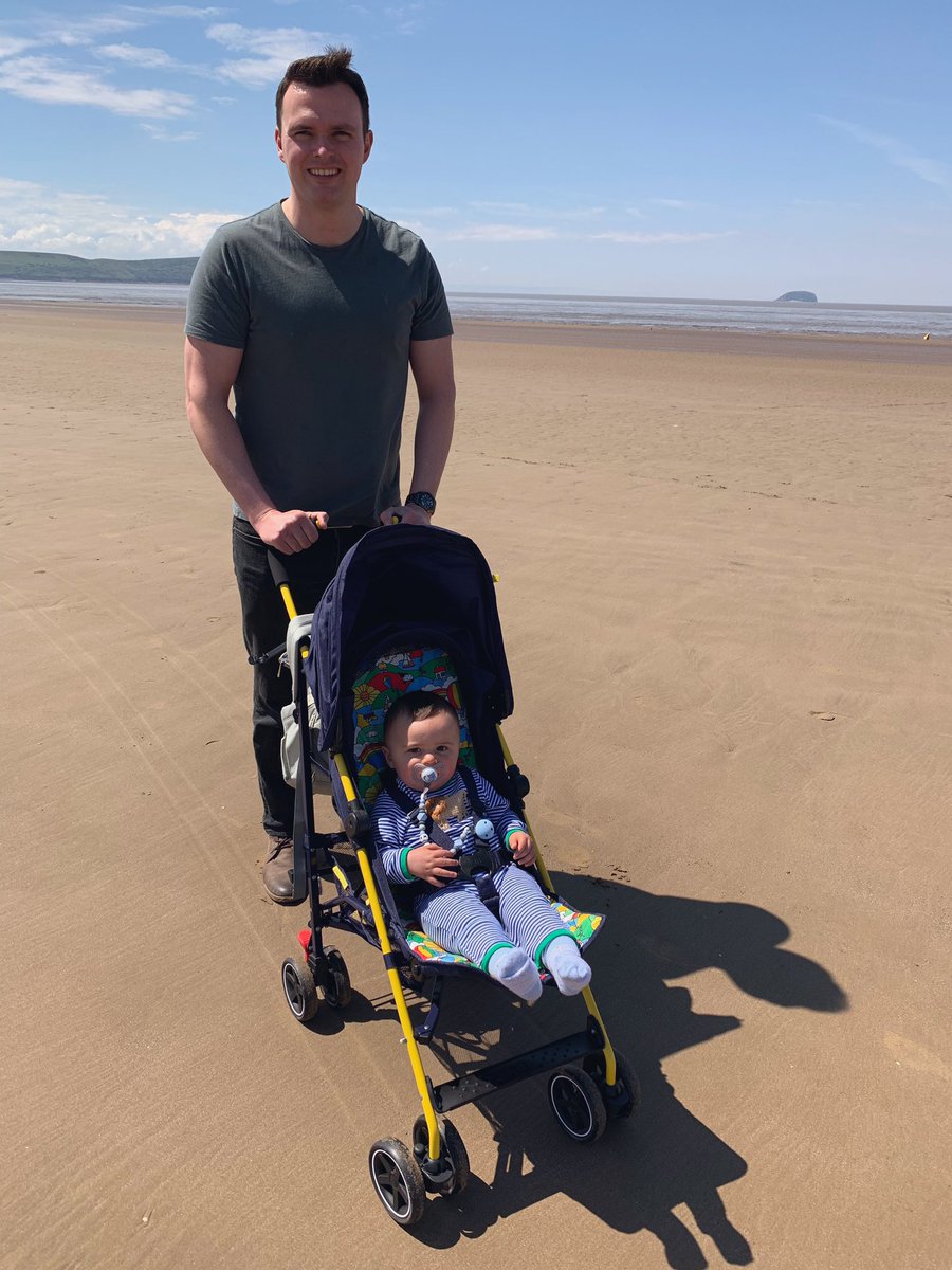 kate_hoult's tweet photo. Cheeky little trip to the seaside with my boys 💙👪🏖🍦☀️ #familyfun #seaside #Somerset #8monthsold https://t.co/fuqPLwKMWr