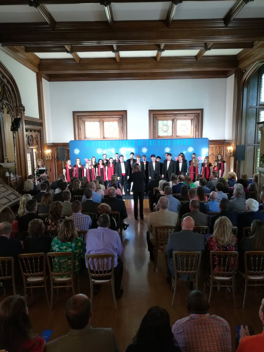 KyDeptofEd's tweet photo. The 2020 Kentucky Teacher of the Year Awards open with a song from the Paul Laurence Dunbar High School Chamber Choir (@FCPSKY) #KYTOY20 https://t.co/BSAQiEGGct