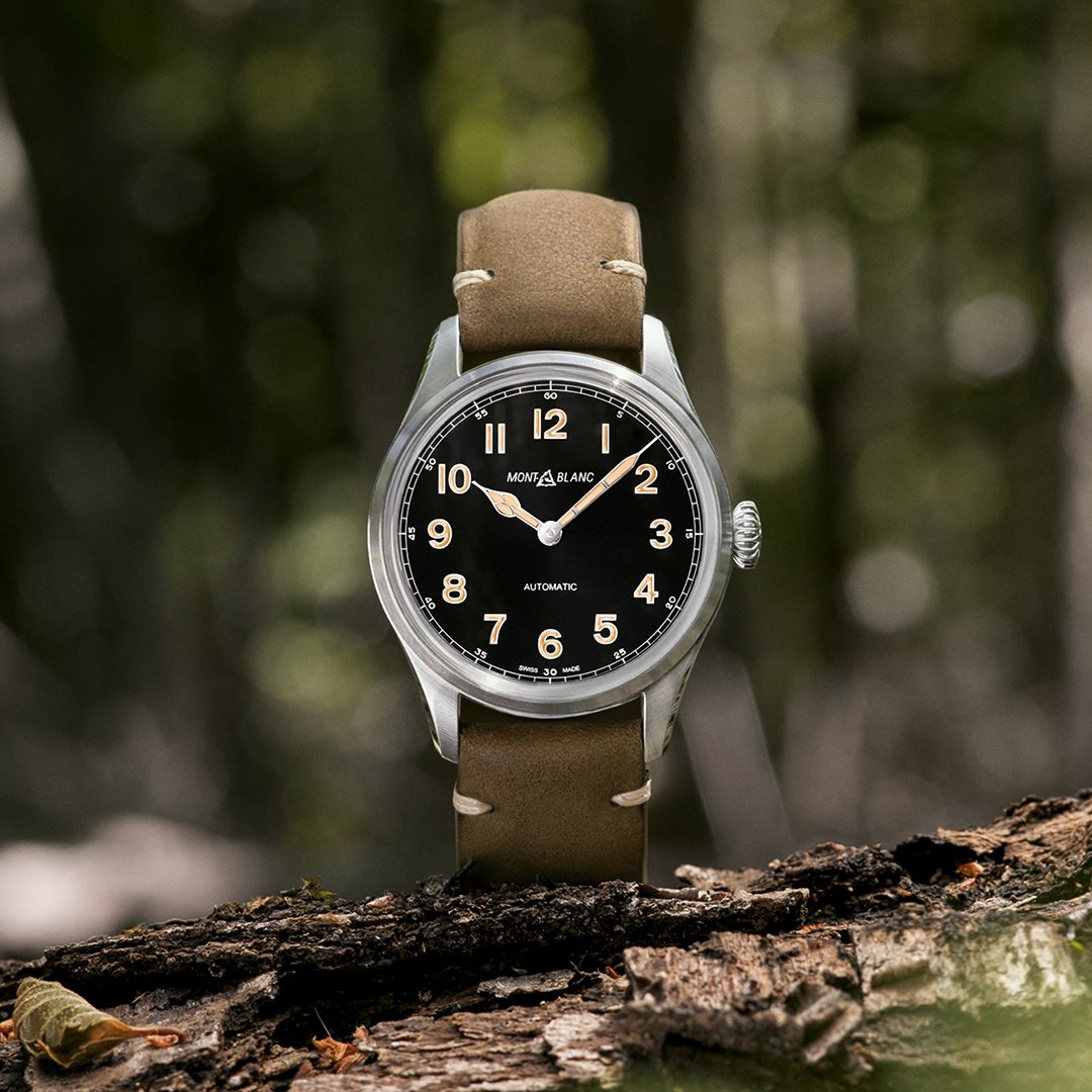 montblanc_world's tweet photo. With its paired down #design steeped in historic #Minerva #watchmaking heritage, the 1858 Automatic embodies the sense of reconnecting with yourself through nature. #Reconnect1858 https://t.co/AcxyD0lUS6