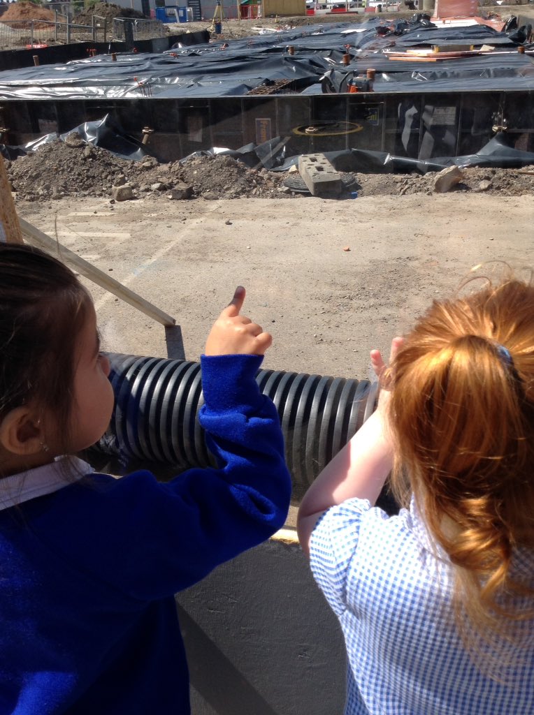 StCuthbertsPri's tweet photo. We have been checking on the progress of our new build, through the new viewing windows. #excitingtimes #2yo #kierconstruct https://t.co/moUncXhgIg