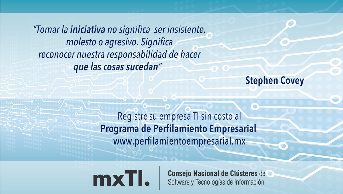 ¿Aun no registra su empresa #TI al Programa de Perfilamiento Empresarial? No pierda la oportunidad de hacer crecer su empresa. Ingrese en: perfilamientoempresarial.mx y conozca los pasos para obtener los beneficios de este Programa sin costo #Cluster #Estrategia #Innovacion #Negocios