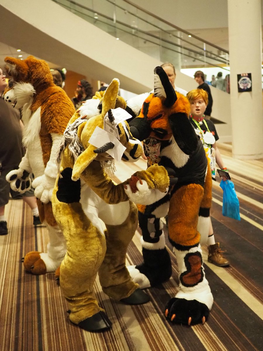 Werwolfram's tweet photo. .@Dish_AWD prepares to sample Furry Weekend Atlanta's convenient dining options. https://t.co/L5N4r2f7F5