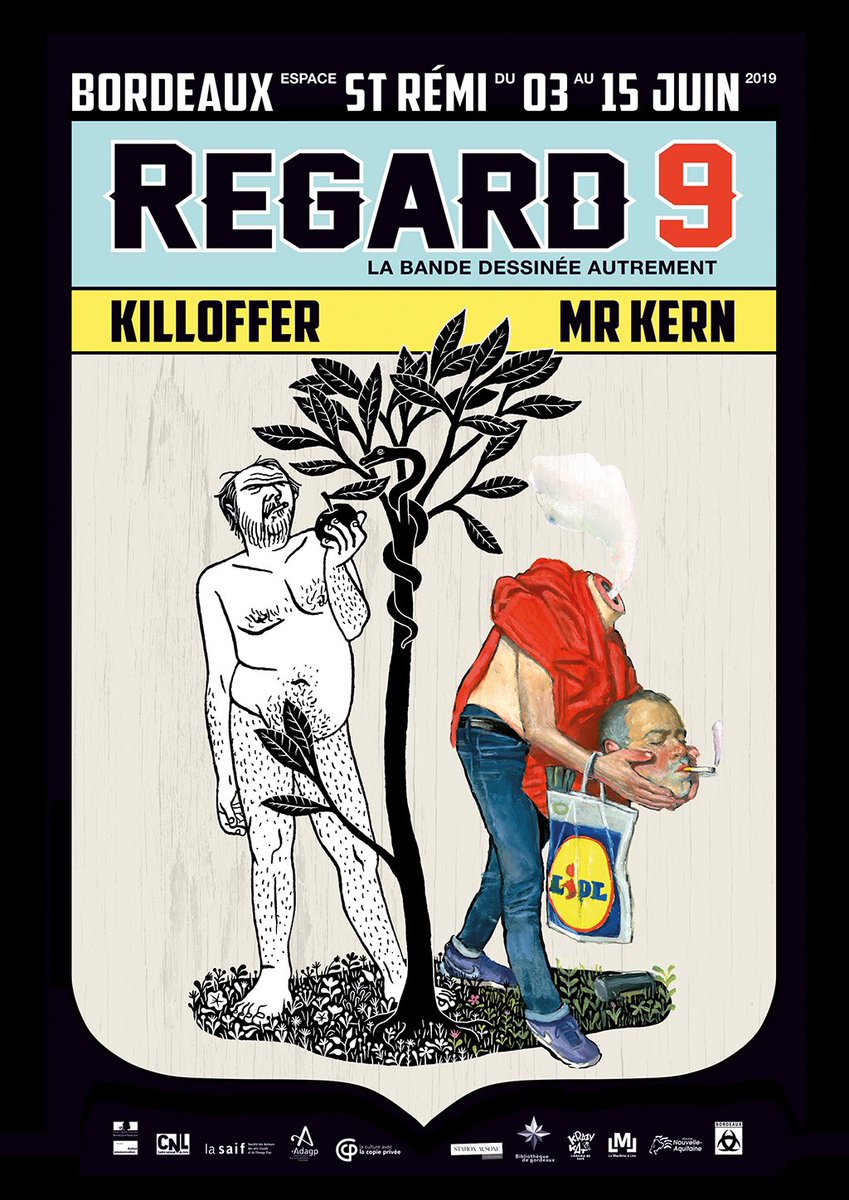 Regard_9's tweet photo. J-15 avant l'ouverture de Regard 9 et l'exposition de nos deux auteurs invités - KILLOFFER // Mr KERN à l'espace St rémi-Bx. En guise de mise en bouche, voici l'affiche !
Illus KILLOFFER et Mr KERN / Graph Patrice Cablat et France Chervoillot
@LeCNL @BDX_Culture @NvelleAquitaine https://t.co/BGW27crQak