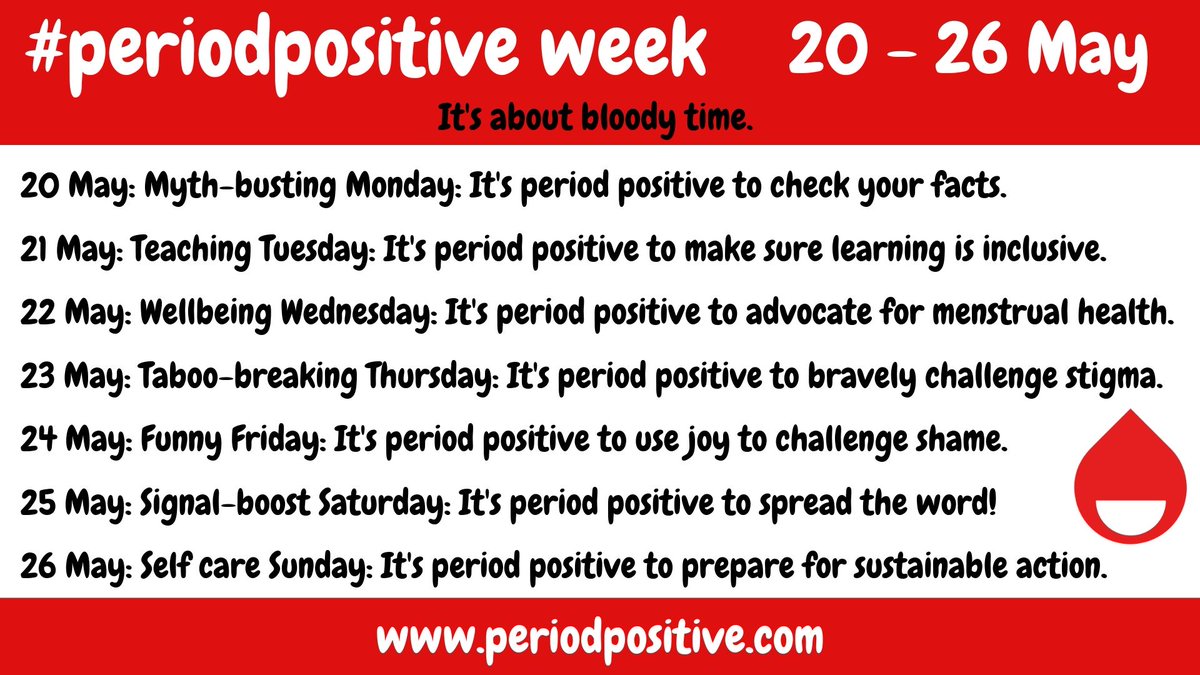Today’s #periodpositive theme is Myth-busting Monday! What menstrual myths did you hear about periods growing up? Which do you find the most surprising? Myth-busting Monday: It’s #periodpositive to separate period fact from fiction.
#periodpositiveweek #aboutbloodytime
