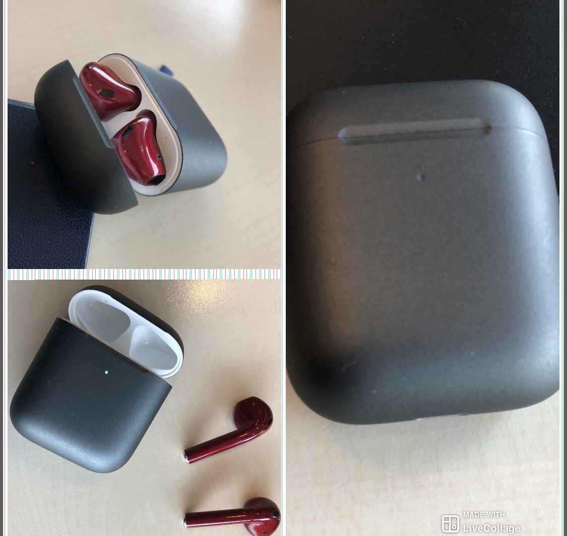 Jackster31's tweet image. Airpods with #wirelesscase #colorware #somethingdifferent #standout #quality #airpods1 #airpods2 #apple #originals