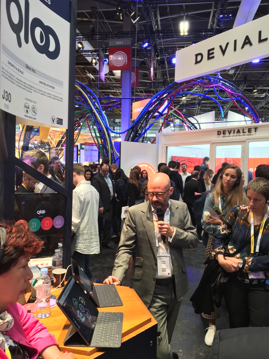 Qloo's tweet photo. #Qloo's Jay Alger pitching at the @LVMH pavilion in @VivaTech!
Did anyone catch his presentation?
#CulturalAI https://t.co/GFjxdBANAW