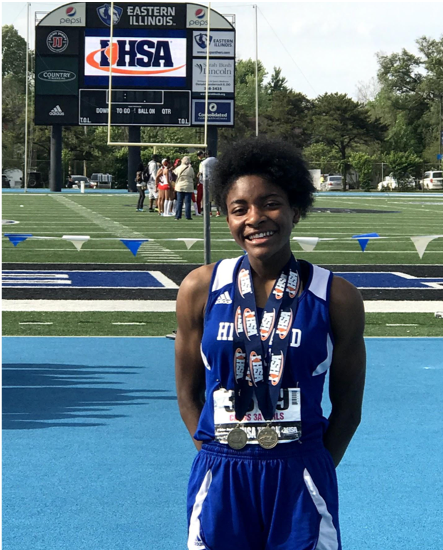 Congrats to Taylor Gilling, the fastest female sprinter in the state of IL!
Taylor competed in the IHSA State meet this past weekend at <a href="/eiu/">#EIU</a>. She ran her personal best times &amp; broke school records in the 100m &amp; 200m dashes, putting her in the number one position.
#HPGiantPride