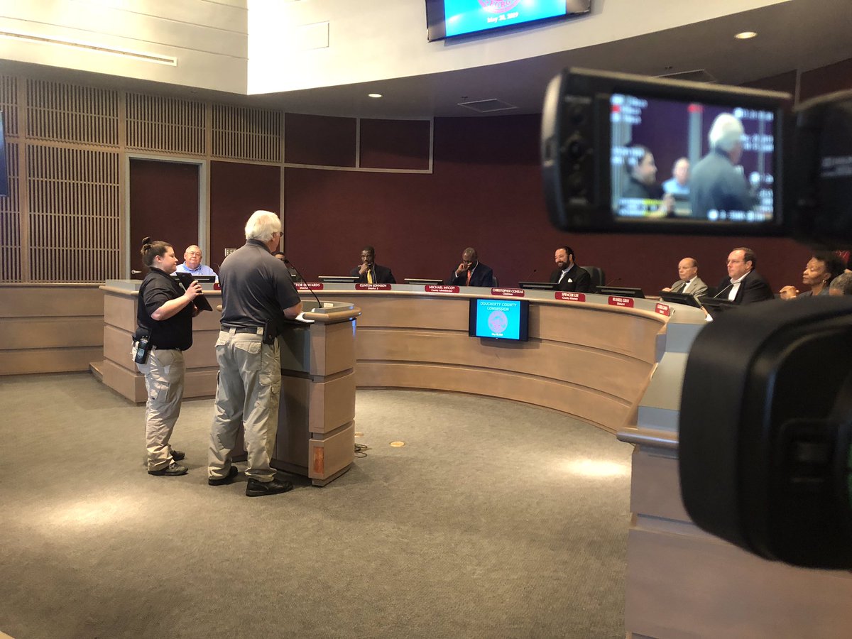 GrasonWALB's tweet photo. Dougherty County EMS has earned the 2019 Region 8 EMS Service of the Year Award for all of their hard work! Now County Chairman Chris Cohilas has proclaimed this week Emergency Medical Services week! https://t.co/STExZgLy4E