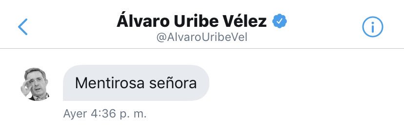 MAFAPOCOLOMBIA's tweet photo. Uribe es tan frentero que le tocó bloquearnos porque somos “mentirosas”.
Incómodas, pero no tan incomodas cómo llevar este dolor por años clavado en el alma. https://t.co/5fb4e9ufV6