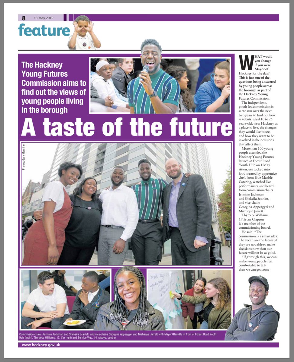 HacYoungFutures's tweet photo. Don’t miss our feature in #HackneyToday @hackneycouncil #ivebeenheard https://t.co/CQY8SxNswQ
