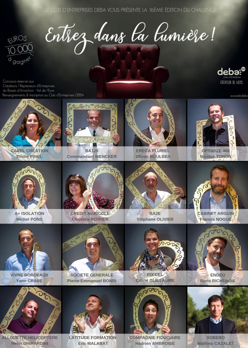 ¢нαℓℓєиgє ∂євα 🏆🏆🏆
J-3 avant la remise des prix du concours des Créateurs/Repreneurs d'Entreprises 
Une belle soirée en perspective pour les entrepreneurs du Bassin d'Arcachon et du Val de l'Eyre avec 250 participants