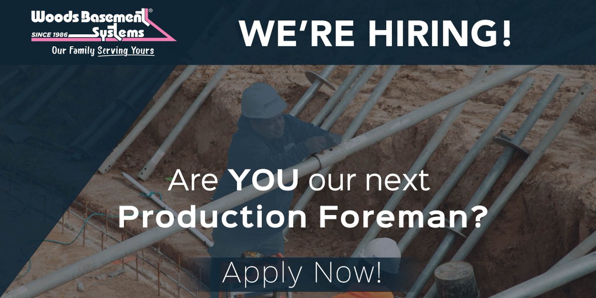 Are you our next Foreman? Apply at bit.ly/2VbFMsD