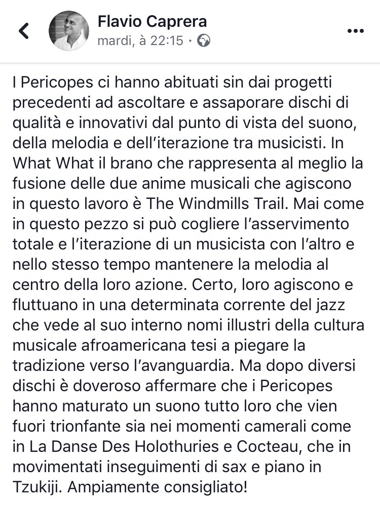 pericopes's tweet photo. #WhatWhat di @pericopes è la Proposta del Mese consigliata dal giornalista @flaviocaprera.
📀 Ascolta il disco su @itunes, @AppleMusic, @spotify & @Deezer.
#pericopes #emilianovernizzi #alessandrosgobbio #whatwhat #unitrecords #flaviocaprera https://t.co/oDYQMNSiRN