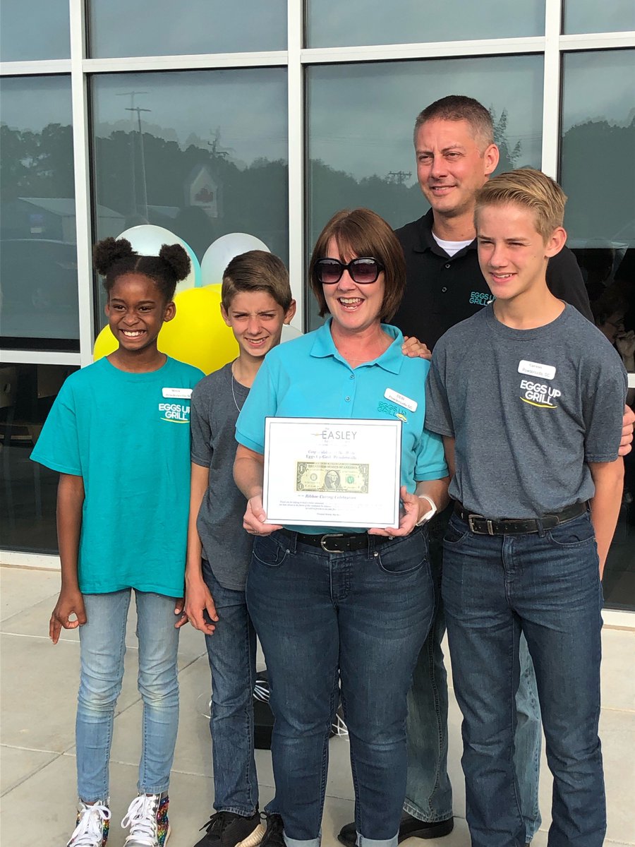 We are now cracking eggs in #PowdersvilleSC.  Congratulations to the Brannon family on opening their Eggs Up Grill this morning!