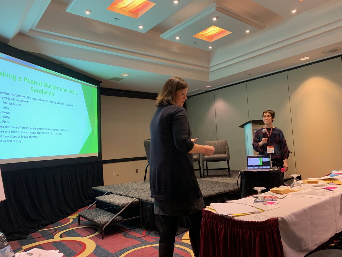 LennoxHuang's tweet photo. Identifying systems issues when debriefing the construction of a PBJ sandwich @MiretteDube @IPSSorg #IPSSW2019 #simulation https://t.co/DhkQy9eFEF