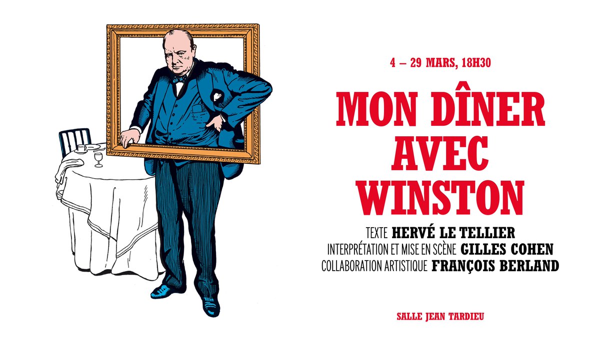 Hervé Le Tellier et Gilles Cohen sont sur scène pour présenter « Mon dîner avec Winston ».

📅 Un spectacle à retrouver en mars 2020 au Rond-Point.
Découvrez toute la saison 2019-2020 sur #SaisonRondPoint.