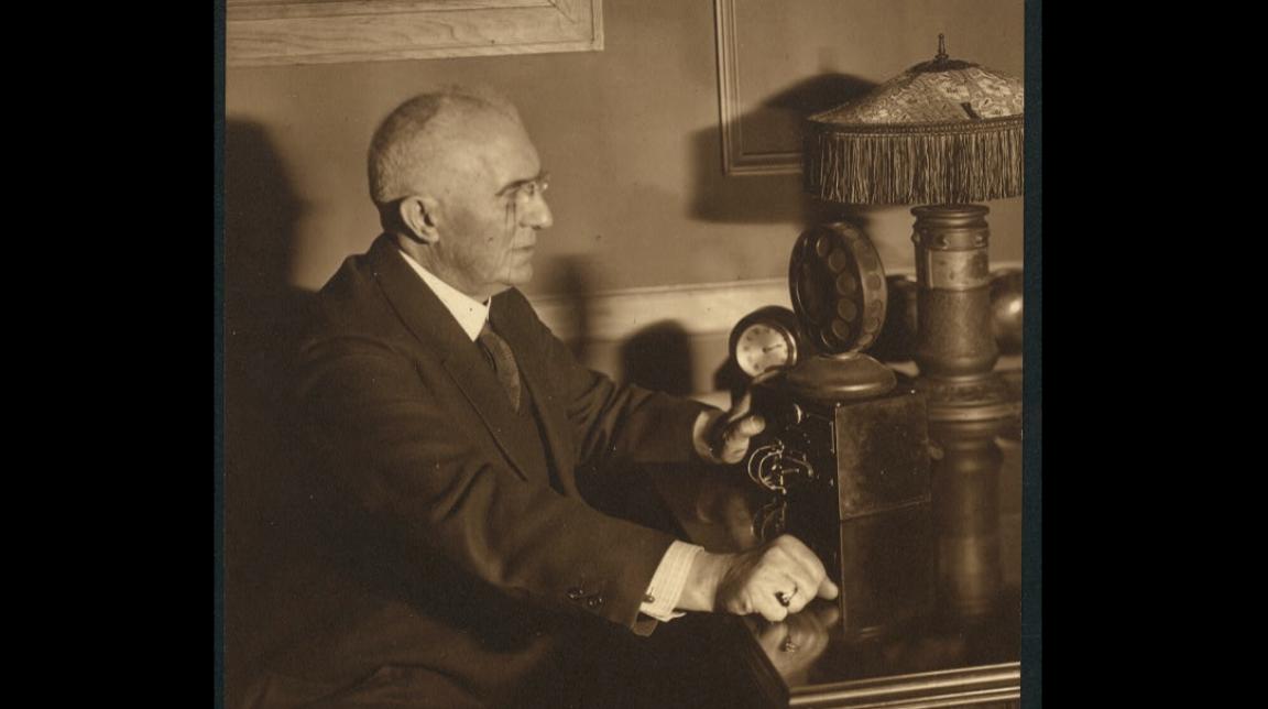 Engineer & entrepreneur Emile Berliner, inventor of the gramophone, the ...