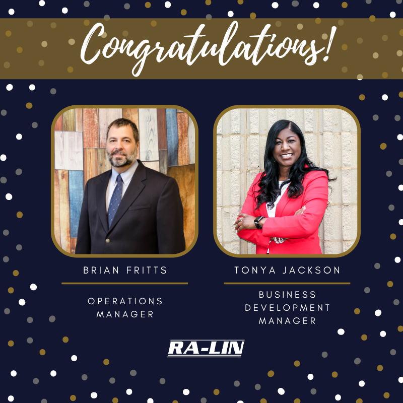 RALINassociates's tweet photo. Join the #RALIN team in congratulating Brian Fritts & Tonya Jackson on their #promotions! We are thankful for your #leadership and excited for your newest #endeavors!
#RALINallin #PeopleFirst #BelieveIt #hardwork #thankyou #RALINconstruction #congratulations #thebest #team https://t.co/US9gmUkUKM