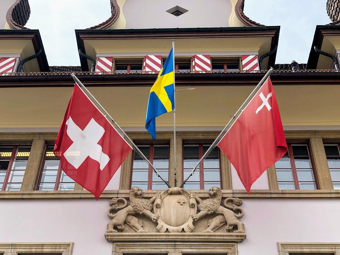 hartogholm's tweet photo. Official visit to Kanton #Schwyz - nucleus of #Swiss history and home of the nation-founding Bundesbrief. Amazed by the medeval legend of how Swedes settled in the Alps and gave name to Schwyz/Schweiz. Thanks Petra Steimen-Rickenbacher and @MathiasBrun for an excellent exchange. https://t.co/ASRSaYUv42