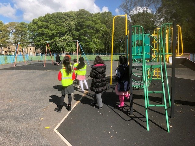 We spoke to Brackenhill Primary School Council today, asking about improvement ideas for the local play area. Their suggestions included the addition of a roundabout and zipwire, repainting the equipment, and more provision for older kids. Hopefully we can help them find funding!