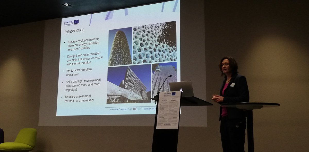 Live from #FACEcamp #FE12 #FutureEnvelope 12 conference #Bolzano #SouthTyrol Sabine Hoffmann, Technische Universität Kaiserslautern (DE) “How facades impact thermal comfort – a new methodology for assessment“