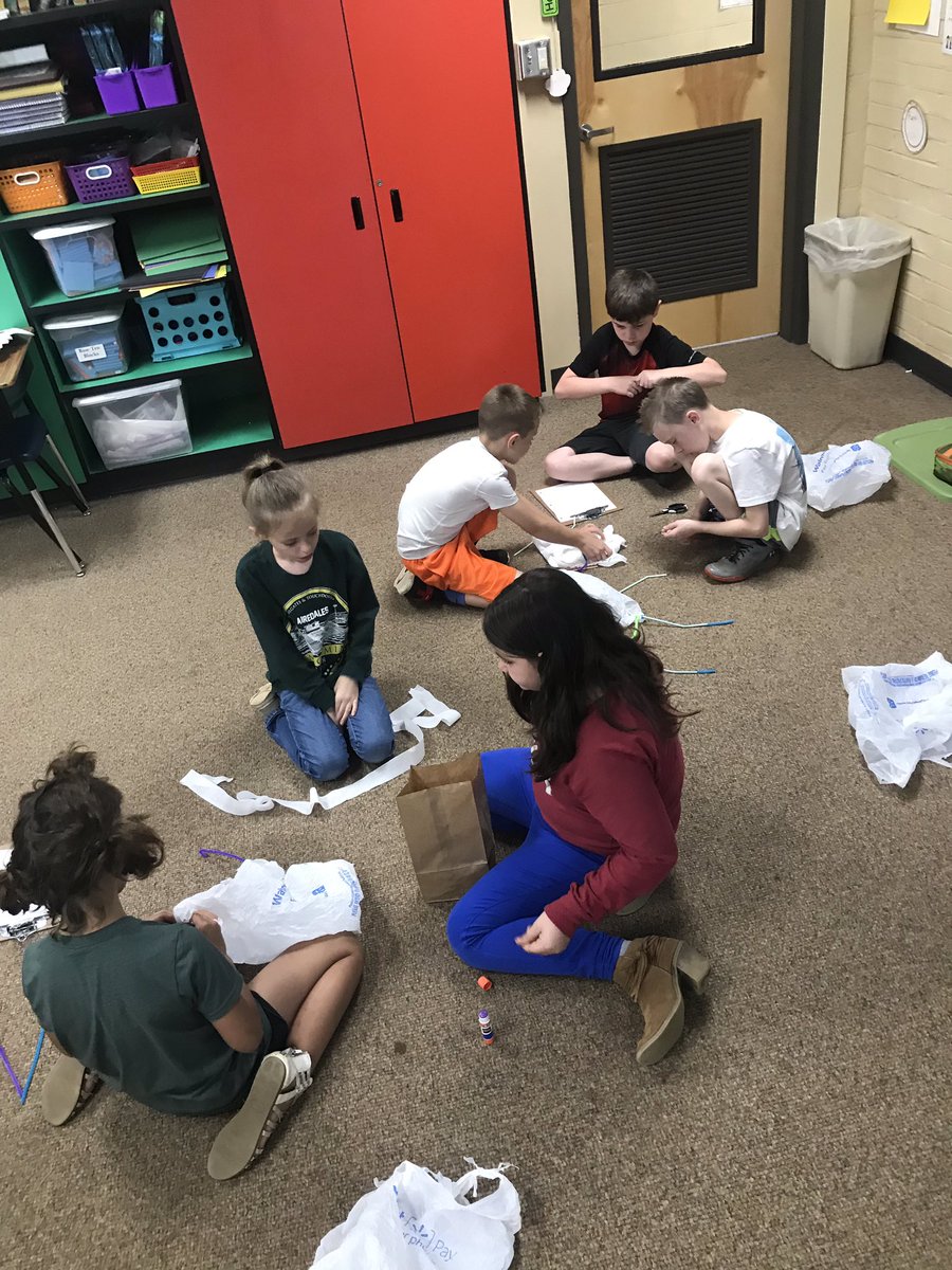 Alma_MrsEngelke's tweet photo. #TodayinClass students are designing and building a device to help their egg travel safely. https://t.co/jFW67aoajH