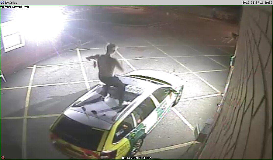 YorksAmbulance's tweet image. Do you recognise this person? At 11.30pm on Tuesday 14 May, 3 males walked past Bramley Ambulance Station and one proceeded to cause criminal damage to a vehicle by jumping up and down on its roof. Call @WestYorksPolice on 101 quoting ref 13190246243 if you can help identify them