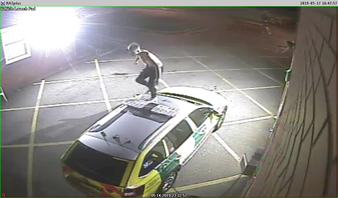 YorksAmbulance's tweet image. Do you recognise this person? At 11.30pm on Tuesday 14 May, 3 males walked past Bramley Ambulance Station and one proceeded to cause criminal damage to a vehicle by jumping up and down on its roof. Call @WestYorksPolice on 101 quoting ref 13190246243 if you can help identify them