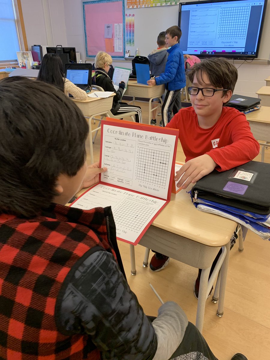 MissSokolHB's tweet photo. Playing battleship while secretly learning how to plot coordinate points #EngageHB #WeAreHB @EmilyGrosse https://t.co/fsDwzmjiMq