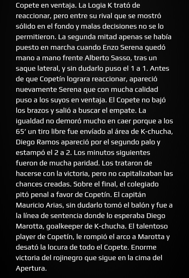 CopetinFc33's tweet photo. La crónica del triunfo de @CopetinFc33 en una nueva fecha de @LIGA_MVD #mas33. https://t.co/DBNPdD1svl