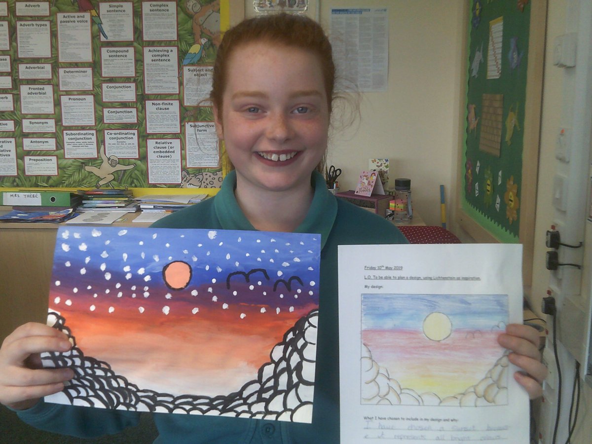 ClaveringTS27's tweet image. #6RT  Today, we finished our 'pop art' designs in the style of Roy Lichtenstein. We will soon be evaluating our finished pieces.