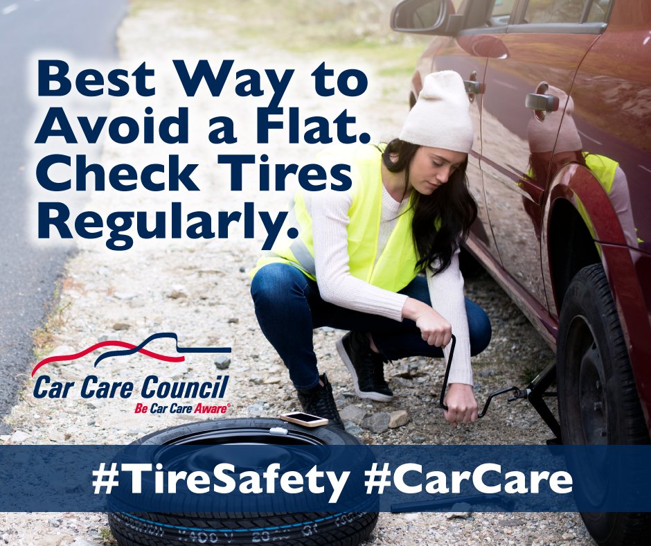 CarCareCouncil's tweet photo. The Car Care Council supports National Tire Safety Week held May 20-27 and conducted by the @USTireAssoc (USTMA). With its “Know Your Roll” theme, USTMA urges motorists to “know their roll” and check their tires in advance of the busy summer driving season. https://t.co/SOpXoJjqz4