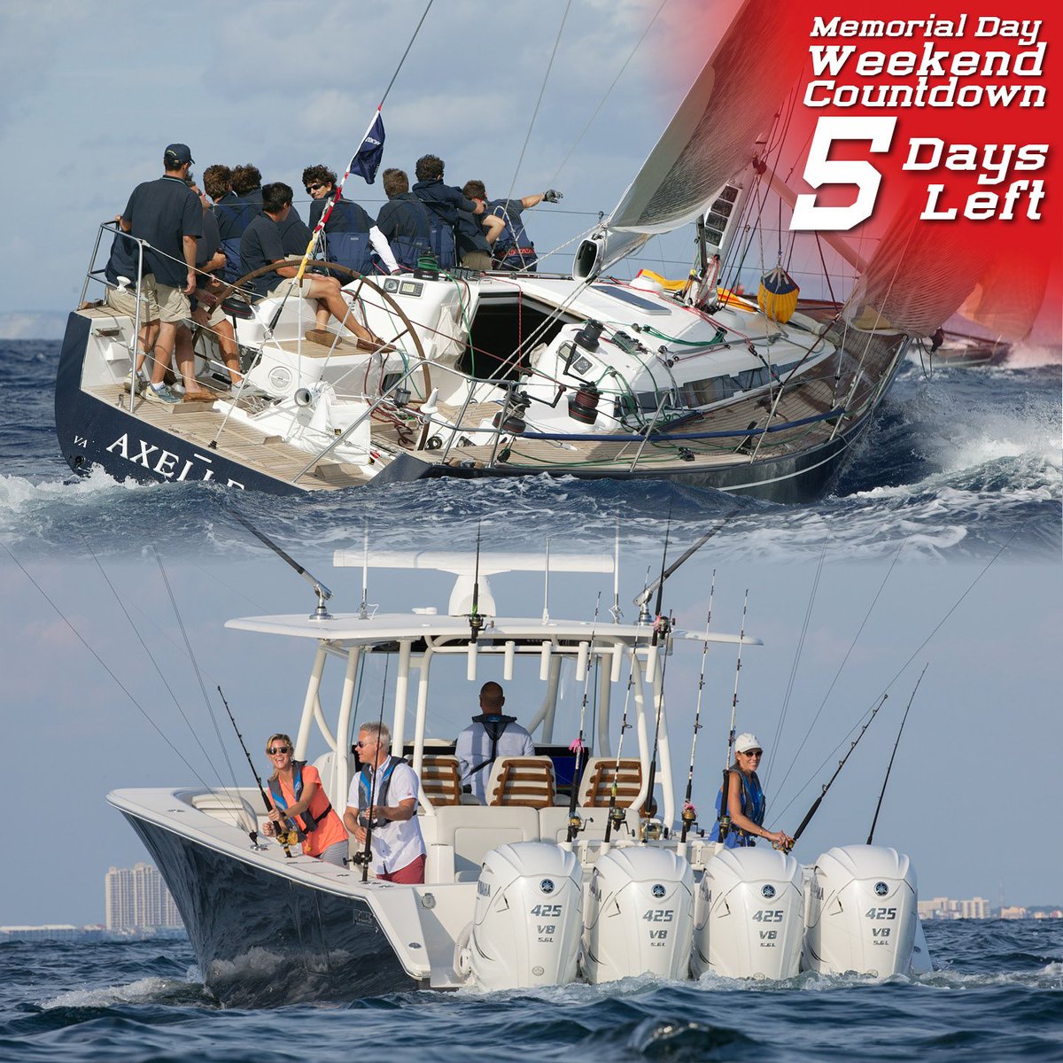 edsonmarine's tweet photo. Only 5 more days until the unofficial kickoff of boating! It doesn't matter if you're on a Sailboat or Power Boat, just make sure you are on A BOAT this weekend!
#EdsonMarine #SummerIsComing #SpringIsHere #GettingBoatsReady #MakingAdventuresHappen #Spring #SpringTime #Boats https://t.co/1m3HmvA2sC
