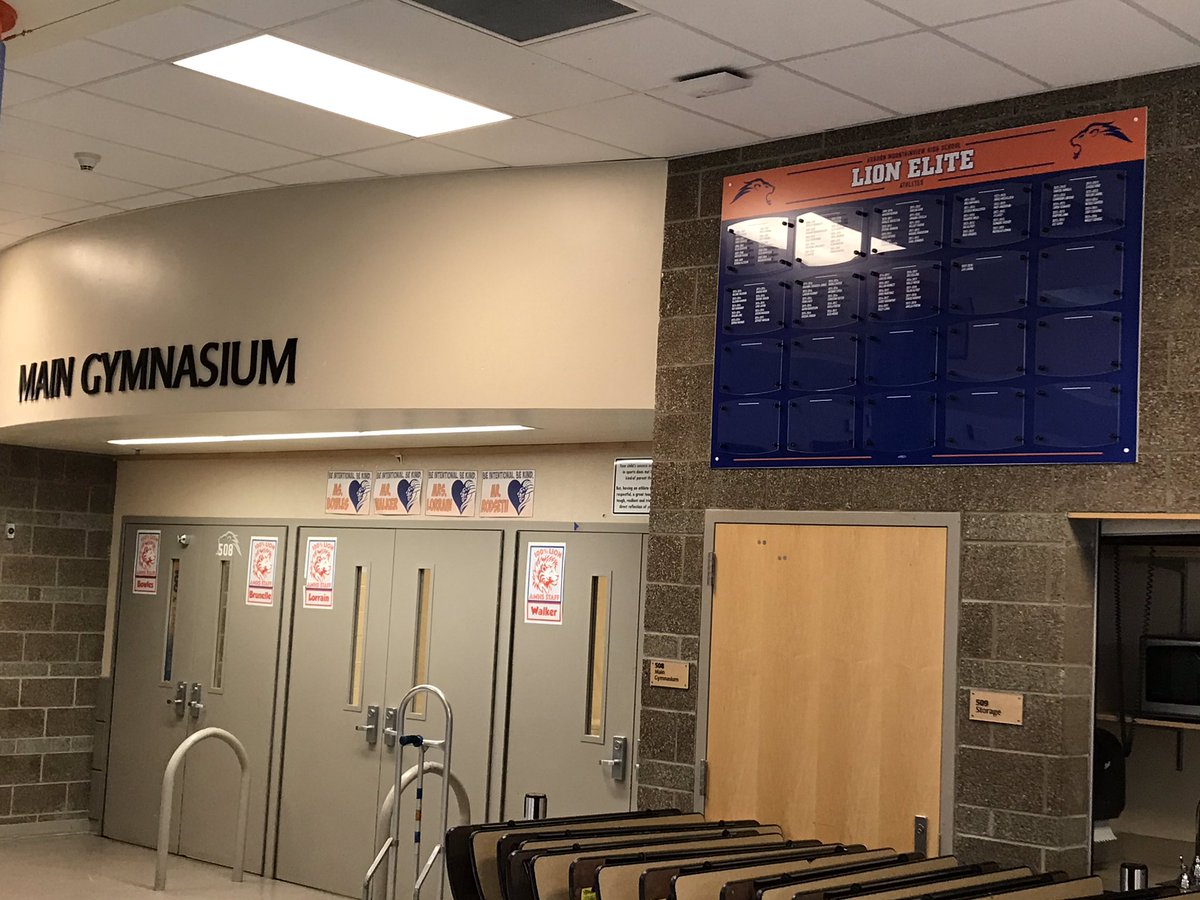 AMHSsports's tweet photo. Alumni athletes!! We never forgot about you, just wanted to make sure we recognized you the right way. Now you’re athletic endeavors are remembered outside the gym. All of our “Lion Elite” athletes from 2007 to present. https://t.co/LvaxLDbOX0