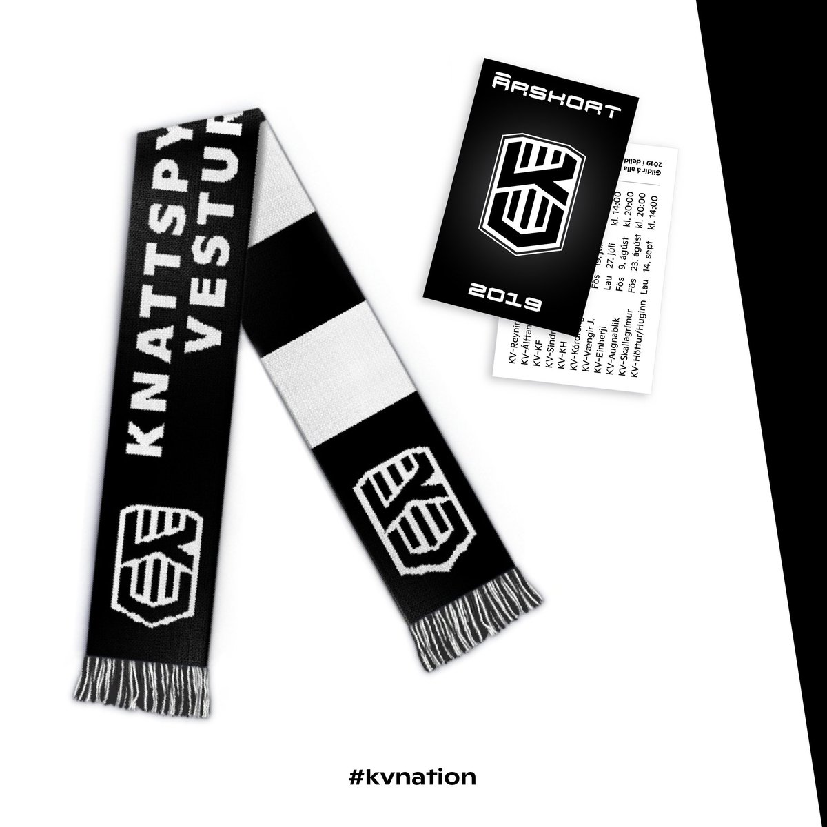 KVfotbolti's tweet photo. KV treflarnir eru mættir til landsins. Limited edition. 

Verð
Trefill - 3500 kr
15 ára afmælispakki (trefill, árskort og kassi) - 8000 kr

Hit us up in the DMs
#KVnation https://t.co/XBhDymtVeN