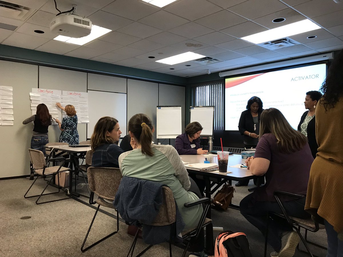 GabrionLaura's tweet photo. Our final day of #EnteringtheConversation has us reflecting upon ways to intentionally mediate and activate teachers’ thinking in order to maximize impact. https://t.co/lcrkBmIq4Z