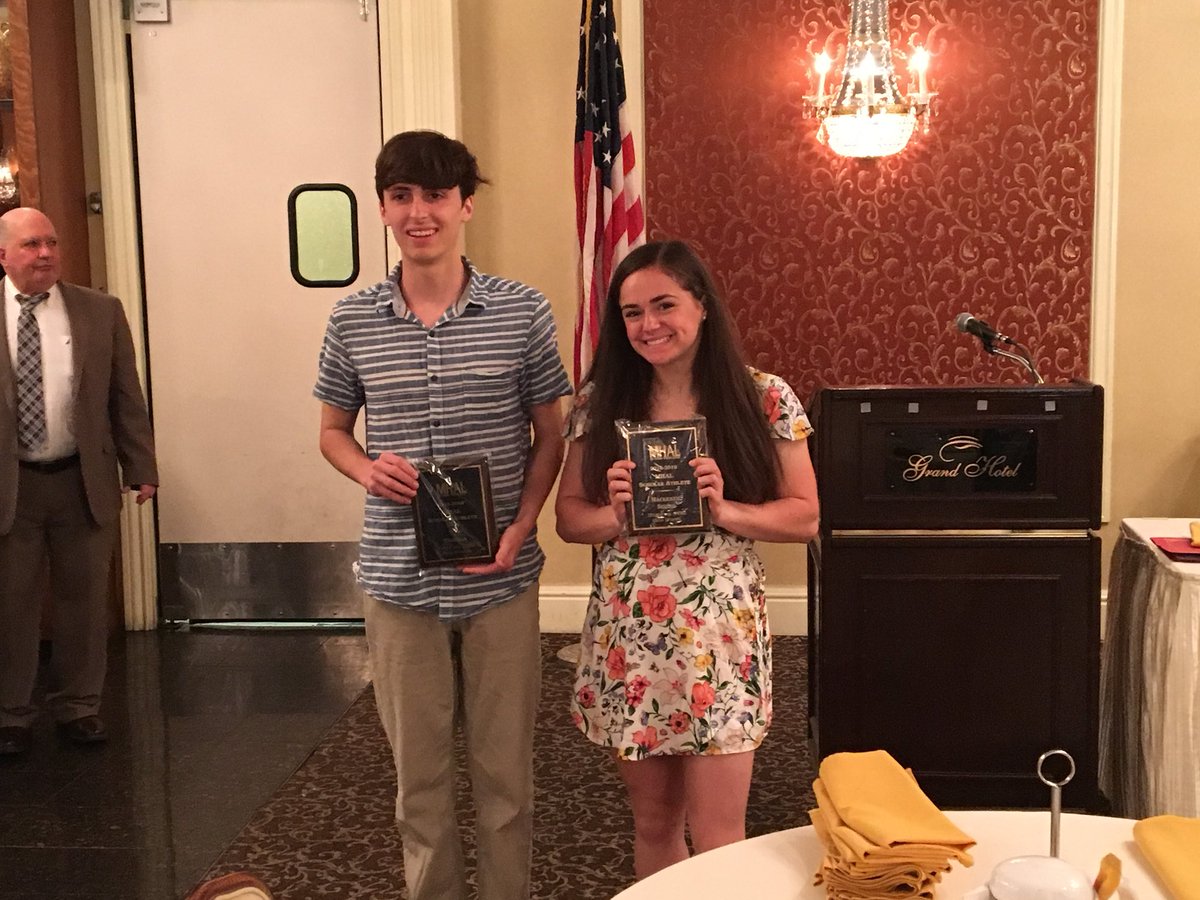 Congratulations to Tito Maresca and Mackenzie Squire for their MHAL scholar athlete award.