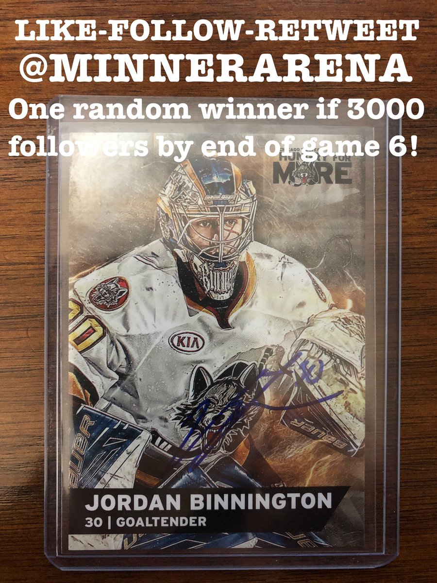 Who wants to win a <a href="/binnnasty/">Jordan Binnington</a> signed card? Here is what you do:
1-LIKE
2-RETWEET
3-FOLLOW <a href="/MinnerArena/">Minner Arena FanCave</a>
You MUST do all 3!
If this gets me to 3000 followers by end of game tomorrow night, one random follower gets this signed card!!! #LETSGOBLUES #STLBLUES