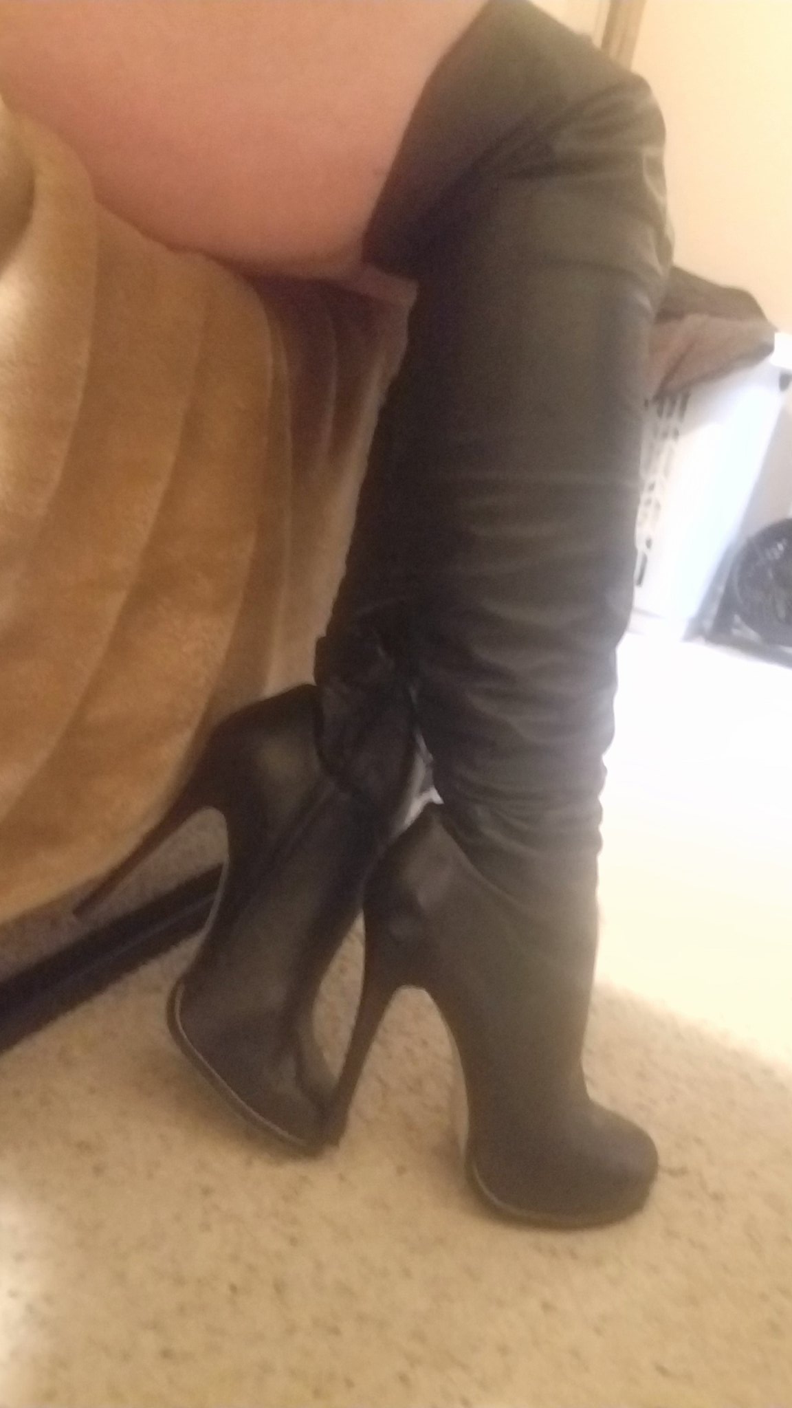 My sweet slave ordered these #leather #boots last week. So excited they fit perfectly. https://t.co/r14PzCpnhN