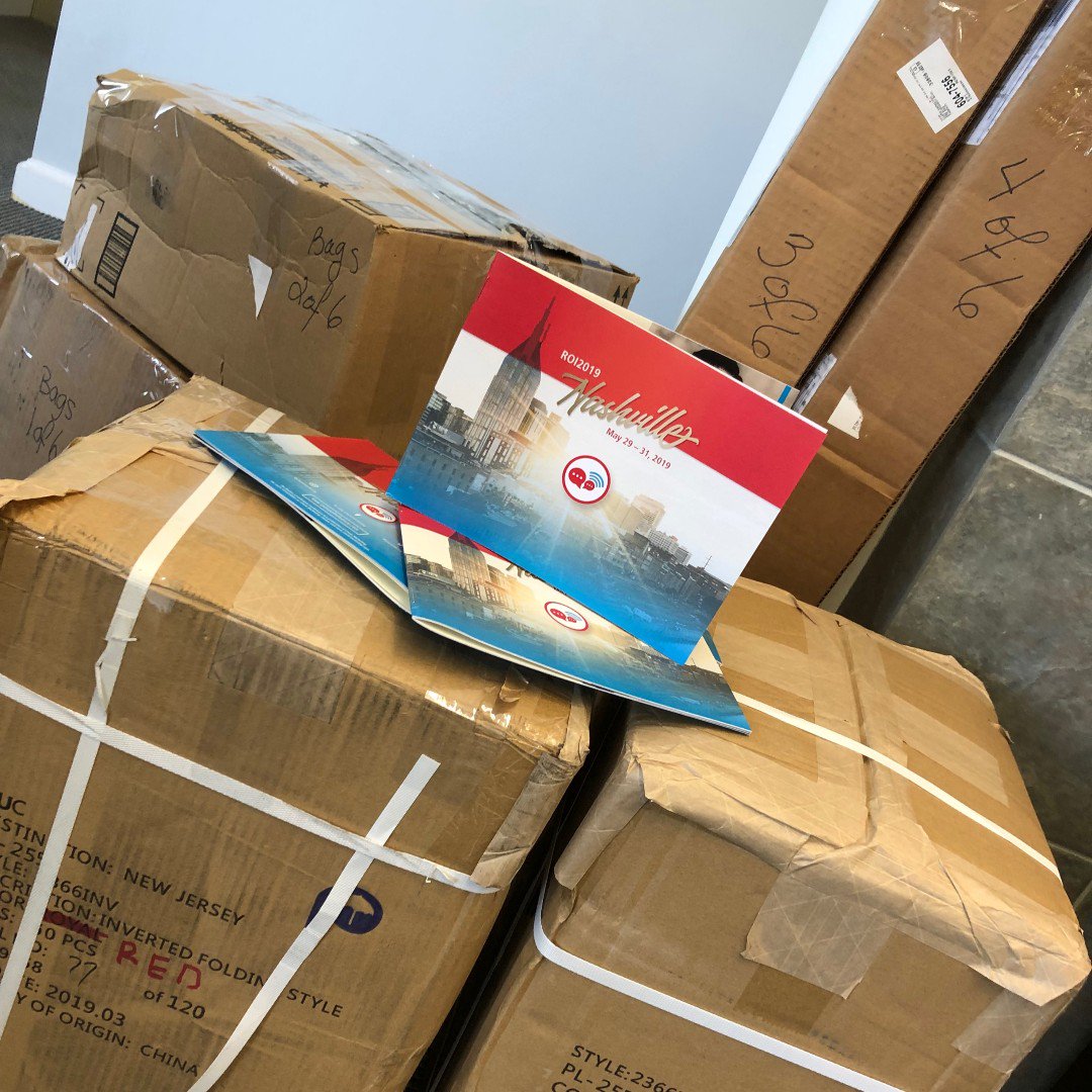 We're getting packed up and we'll be on our way soon.  We can't wait to see ya'll next week in Nashville!  #ROI2019 #RadiusofInfluence