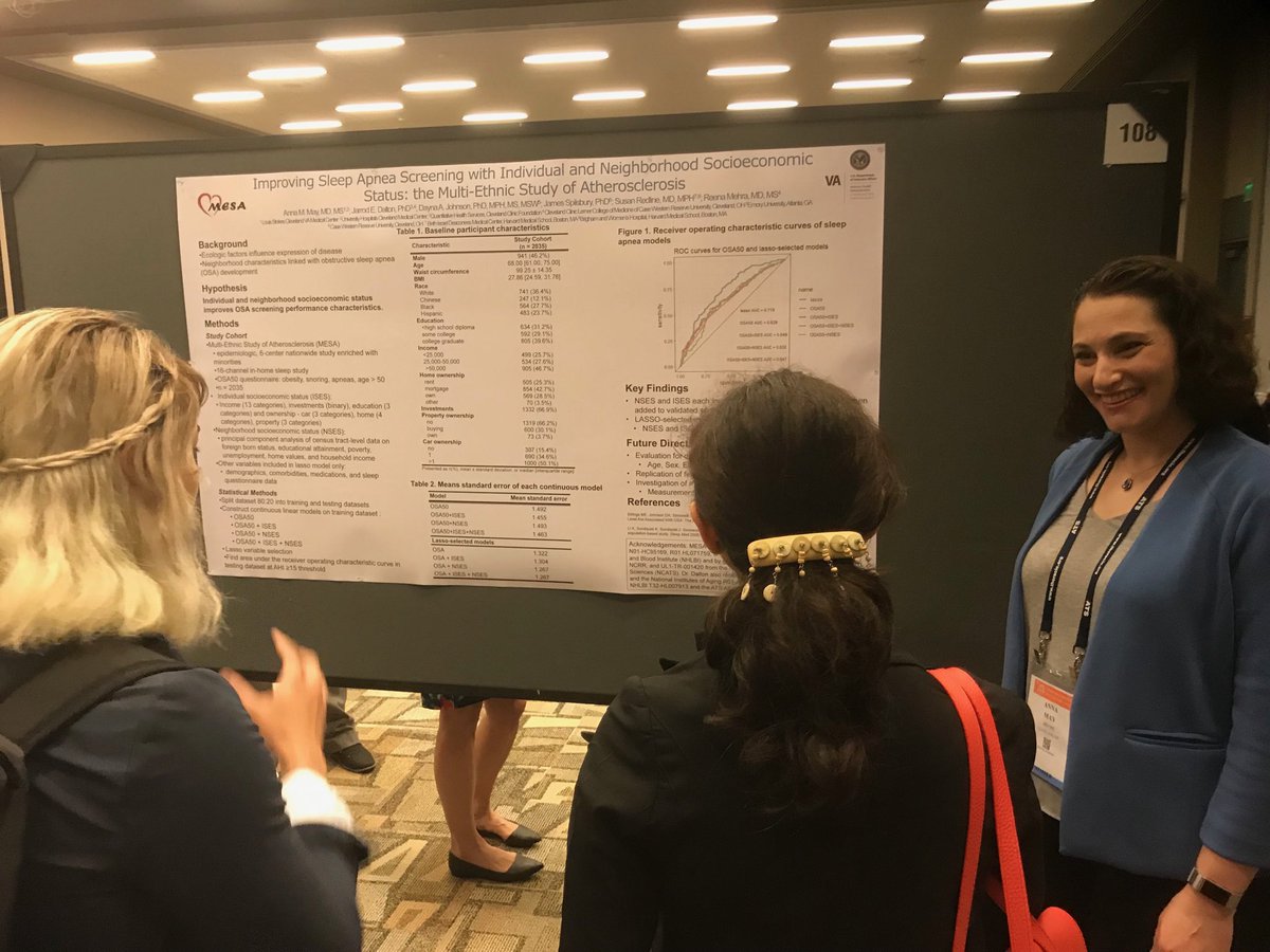 Dr. Anna May taking novel approach of incorporating neighborhood factors/SES in sleep apnea screening. ⁦<a href="/ATSSRN/">ATS SRN Assembly</a>⁩ ⁦<a href="/atscommunity/">American Thoracic Society (ATS)</a>⁩ #ATS2019
