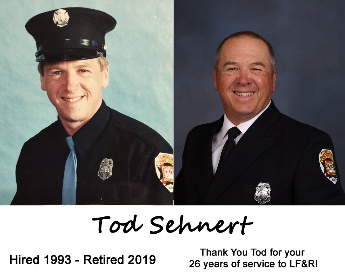 LNKFireRescue's tweet photo. After 26 years, today is Firefighter Sehnert's last day with #LFR. Tod Sehnert we congratulate you on your service to #LFR and we wish you a wonderful retirement! #LNK #LNK911 @CityOfLincoln @IAFFLocal644 https://t.co/pd01e330dS
