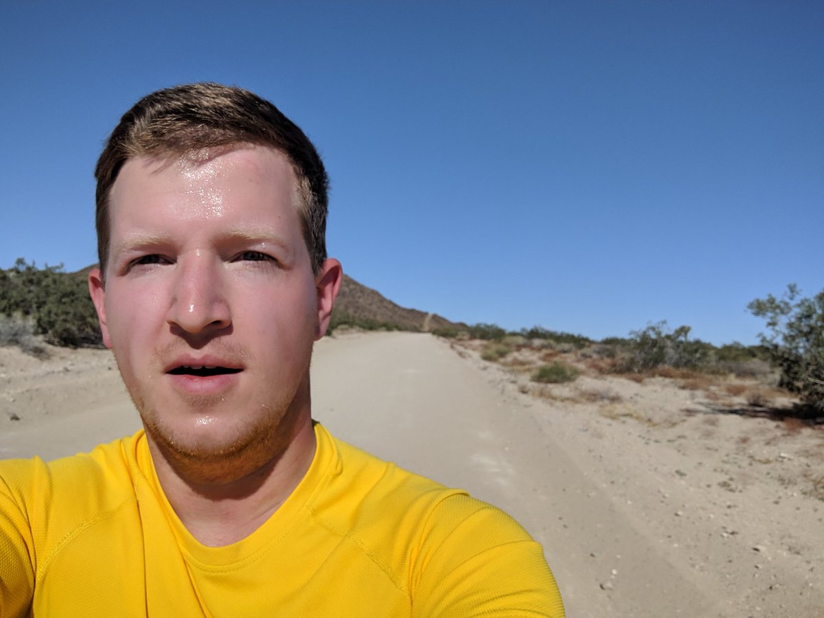 Exhausted picture of me running through Joshua Tree, CA 