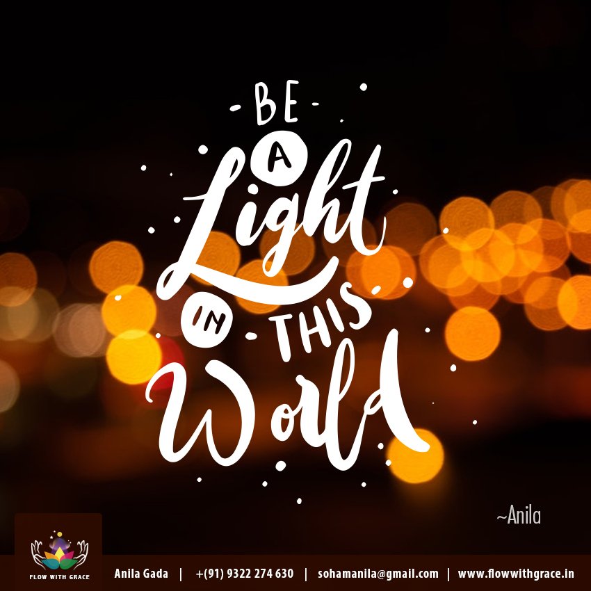 flowwithgrace's tweet photo. "Be A Light in this world"

💞 Spread Happiness
🤩 Be a reason for somebody's smile
🥰 Shine Prosperity

✨✨✨✨✨✨✨✨

God Bless!
Anila

#Mondaymotivation #Happiness #Prosperity #UnconditionalLove #Prosperity #Shinein #AnilaGada #Healing #Therapy #Glowfrominside #Helyourlife https://t.co/Xg2accNDop