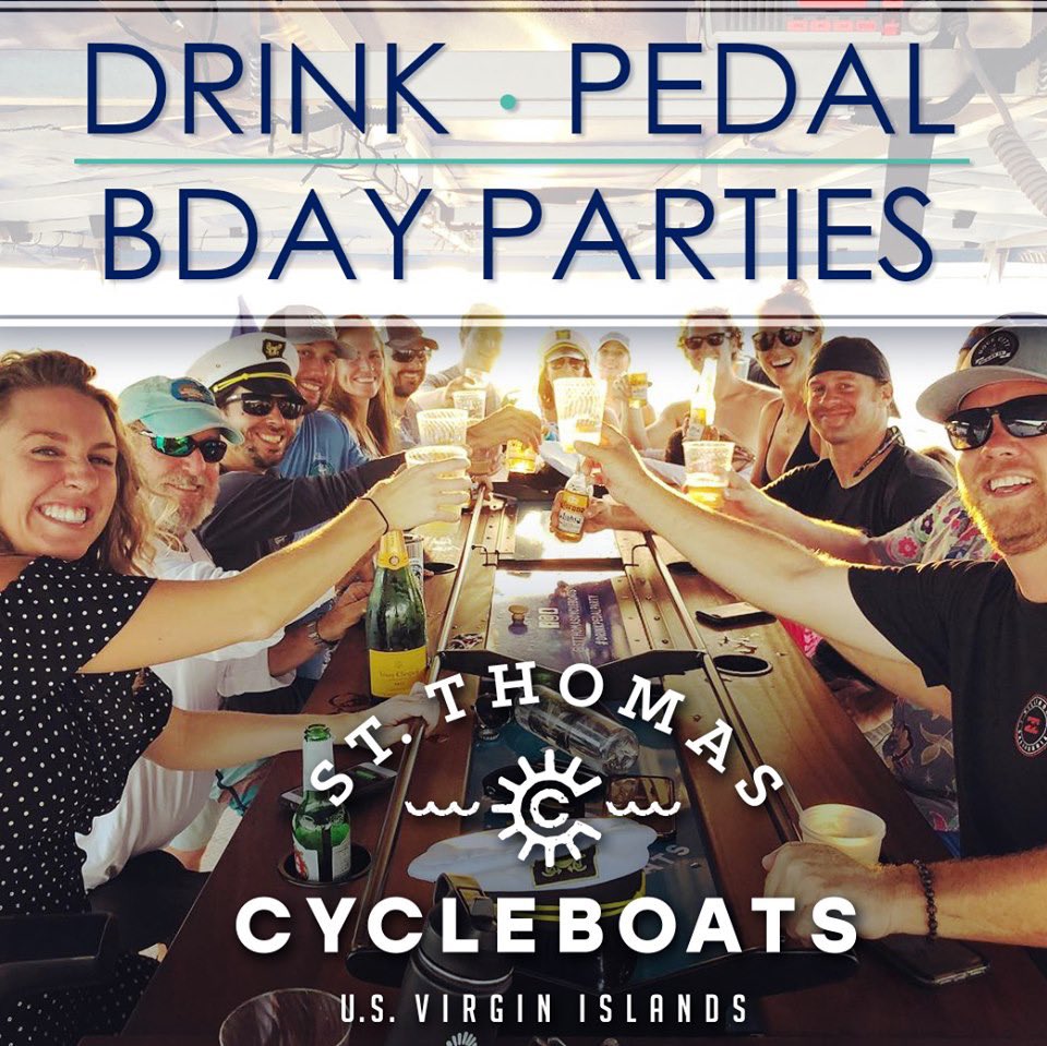 sttcycleboats's tweet photo. Have an EPIC birthday with the island's newest water excursion.

IT’S A BOAT, BIKE AND BAR, ALL IN ONE!

Check us out...
https://t.co/Ed1uWFRpMR https://t.co/63k87gbuVB