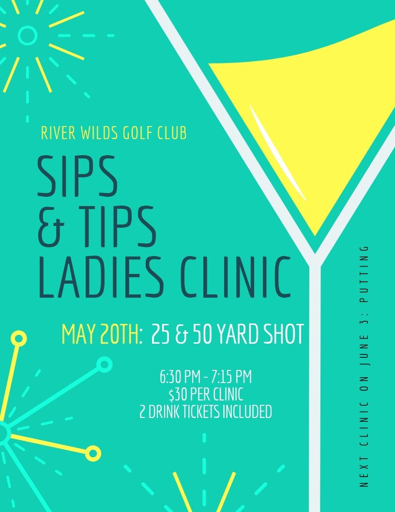 RiverWildsGC's tweet image. If weather doesn't get bad we will look to start our first clinic for Sips &amp;amp; Tips tonight at 6:30! An email will go out if we cancel due to weather 😭 #SipsAndTips #LadiesClinic #NoRain