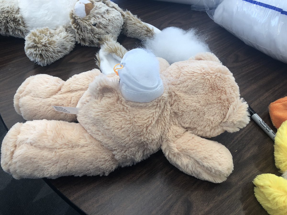 KFore1's tweet photo. Stuffing teddy bears, ducklings &amp; unicorns with my colleagues at @DukeEnergy for kids that are coming into police stations. #DukeEnergyinAction #WeAreDE 🐻 🦆  🦄 https://t.co/lveUvdRmJN